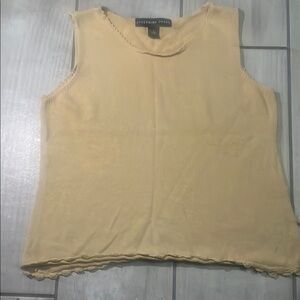 Josephine Chaus Cream Fitted Tank Top